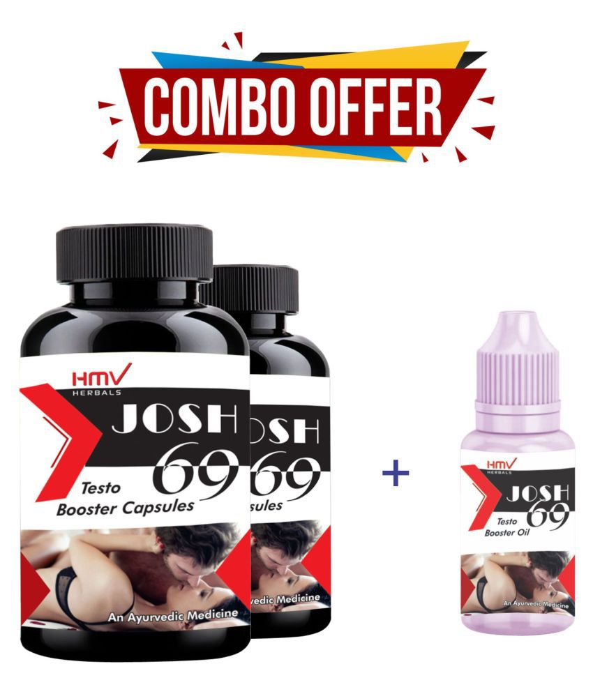 HMV Herbals JOSH 69 Testo Booster Combo Capsule+Oil Capsule 60 no.s Pack of 3
