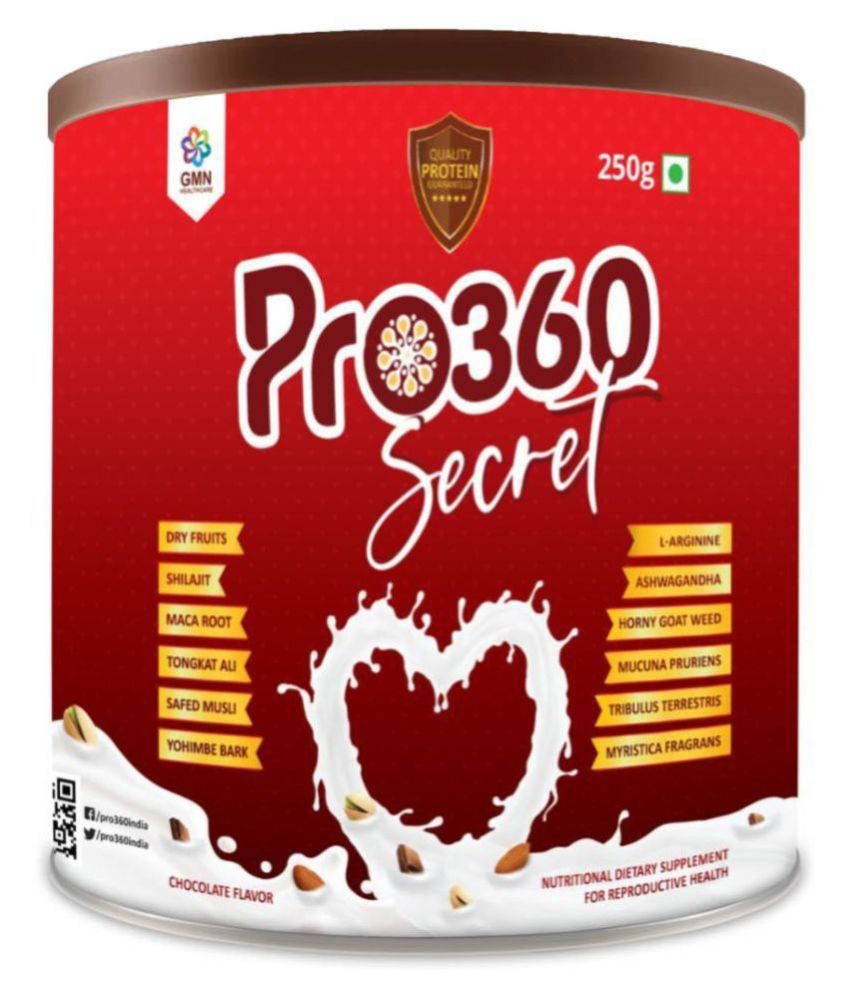 PRO360 Secret for Men Wellness Health Drink Powder 250 gm Chocolate
