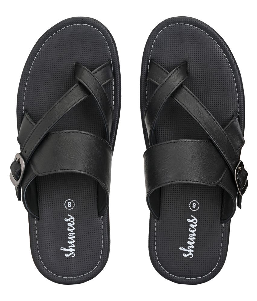     			SHENCES Black Flip Flops