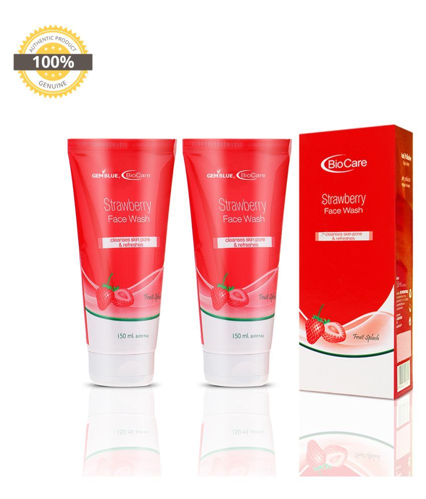     			gemblue biocare STRAWBERRY Face Wash 300 mL Pack of 2