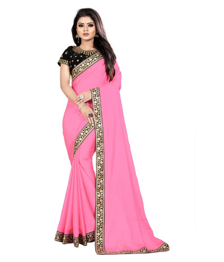 Desi Naari Pink Georgette Saree Buy Desi Naari Pink Georgette Saree Online At Low Price