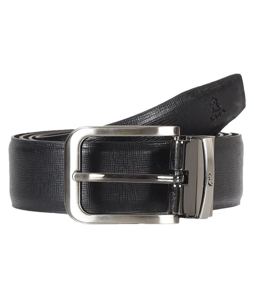 Kara Black Leather Formal Belt: Buy Online at Low Price in India - Snapdeal
