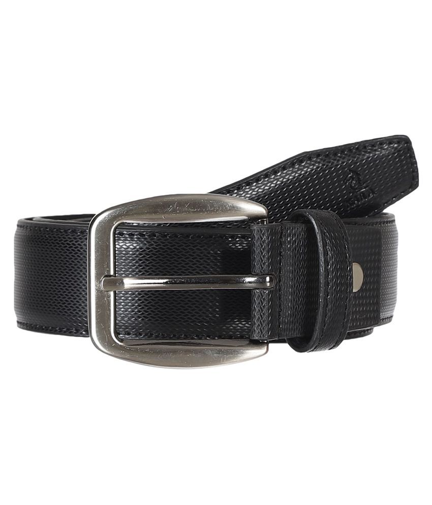     			Kara Black PU Casual Belt