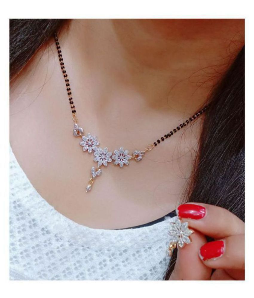     			Ladymania American Diamond Mangalsutra Set