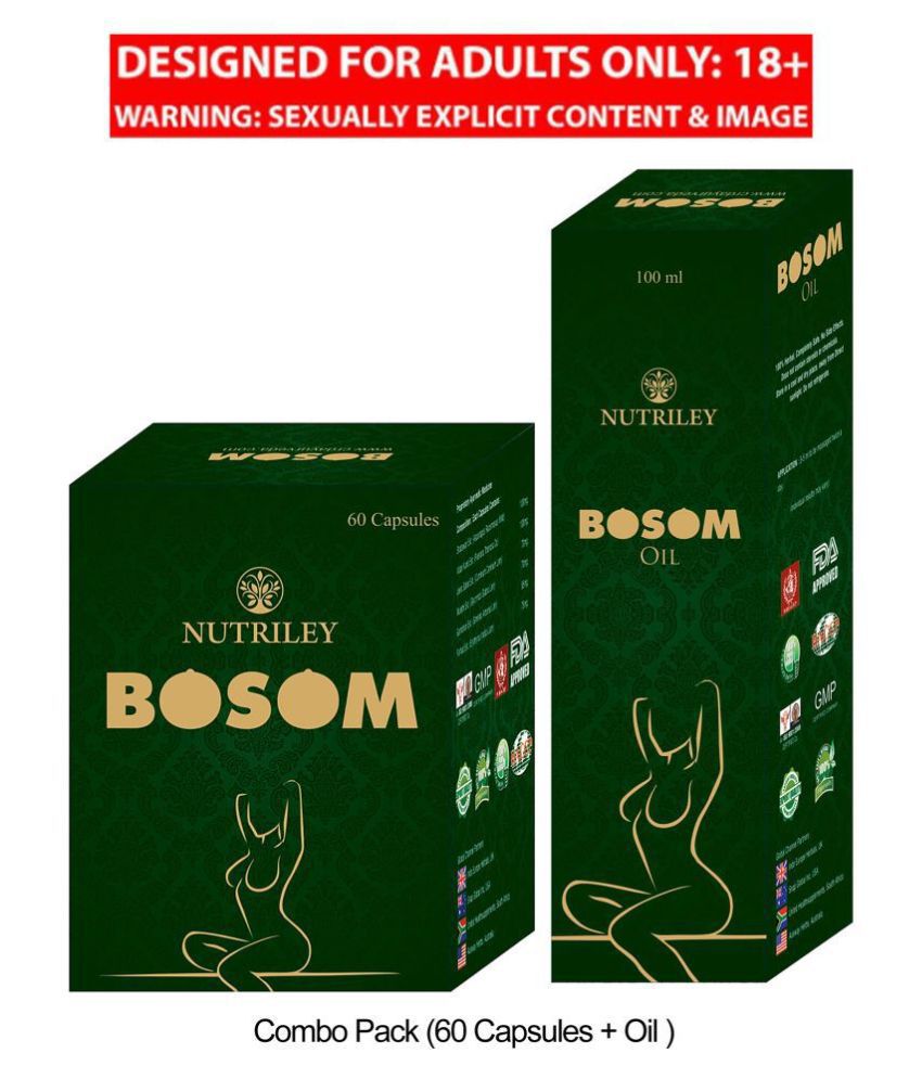 Bosom Breast Oil & Capsules for Women (Oil + 60 Capsules)