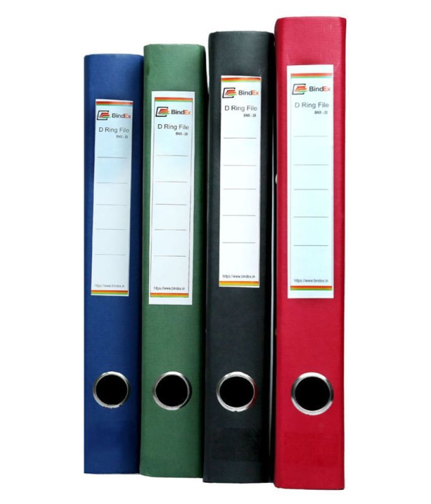 BindEx Premium Quality Office D Ring Binder Laminated (Red) Pack of 2