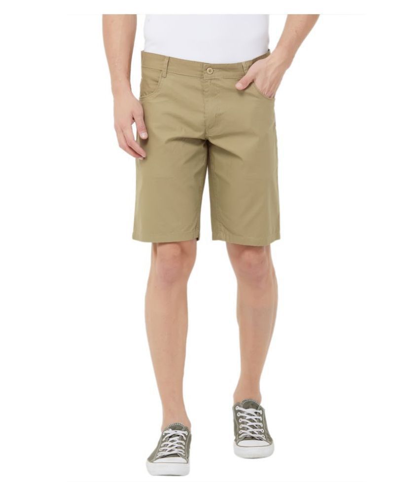 Fitz Brown Cotton Fitness Shorts Single