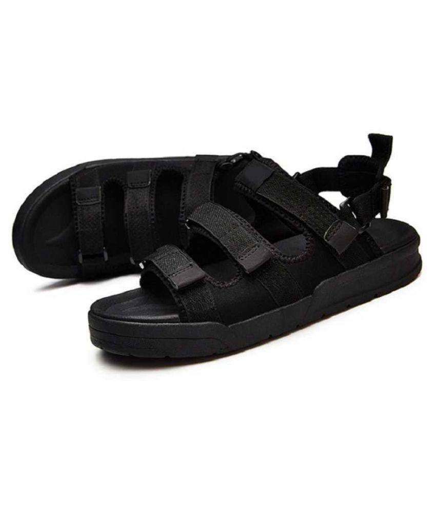 Mr.SHOES Black Rubber Sandals - Buy Mr.SHOES Black Rubber Sandals ...