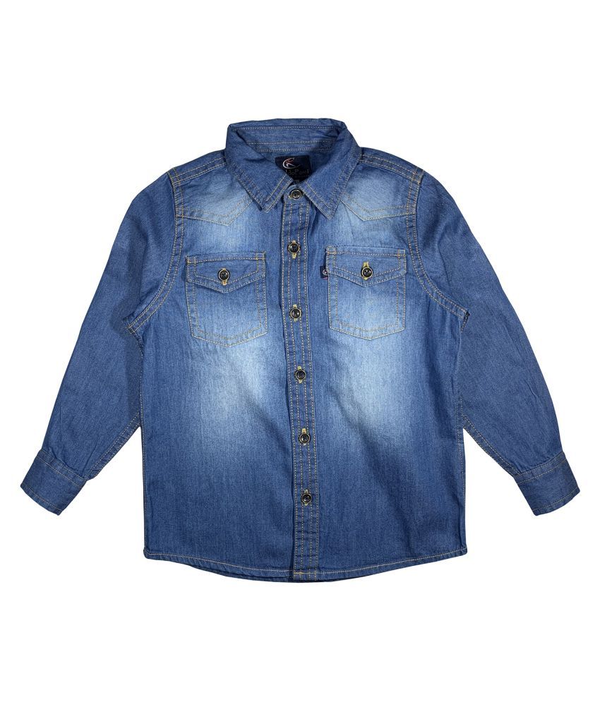 solid denim shirts