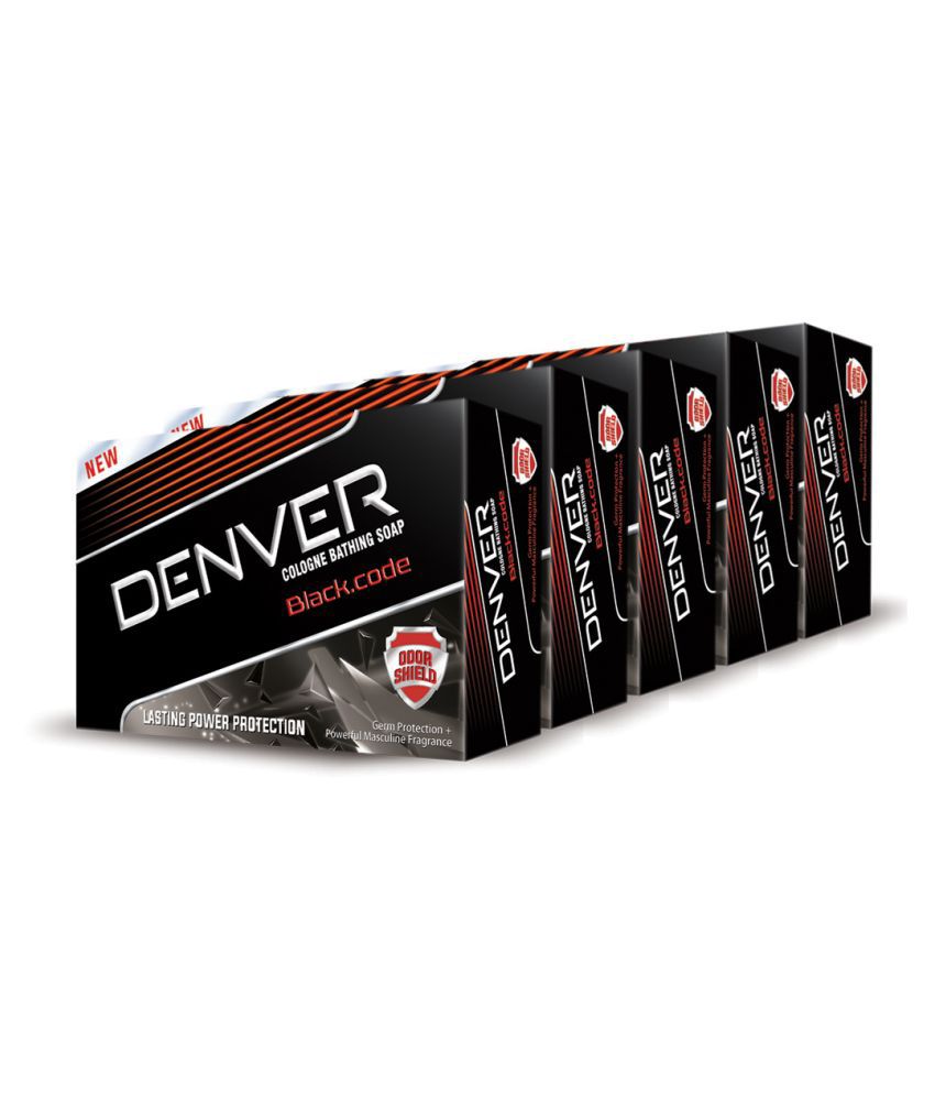     			Denver Black Code Soap For All Skin Type 125Gm Each (Pack Of 5)