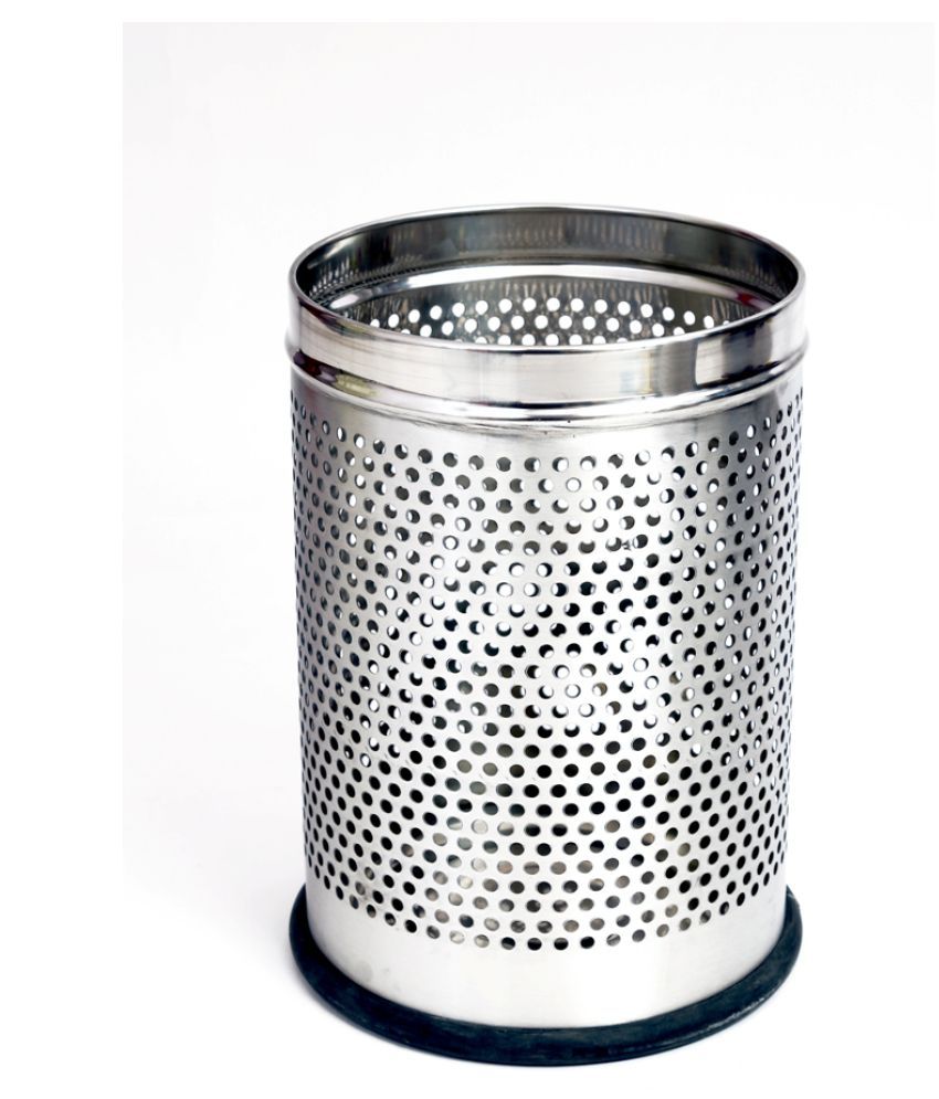 Stainless Steel Perforated Dustbin 11 Litres - Rishan Lifestyle: Buy ...