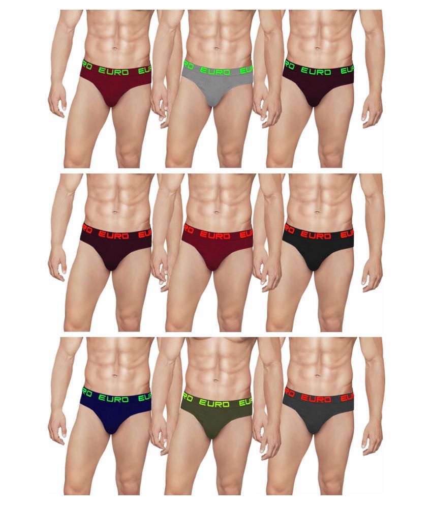     			Euro Multi Brief Pack of 9