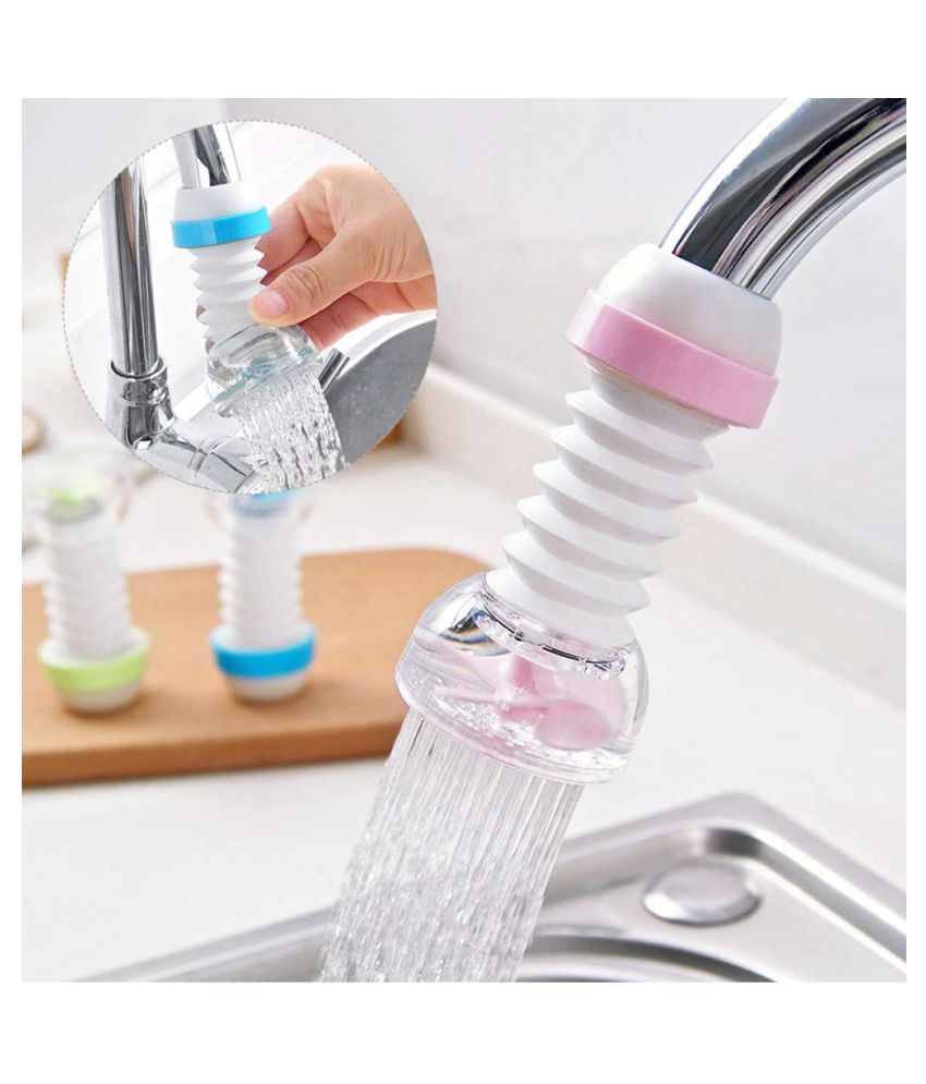 Adjustable Rotating Water Saving Faucet, Water Filter Nozzle (Medium, Random Color)