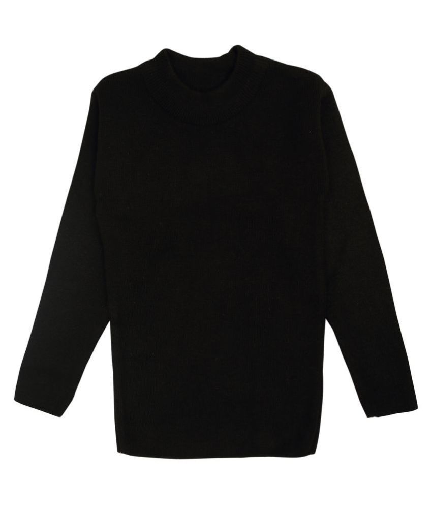     			NEUVIN Single Girls Wollen Pullover ( Black )