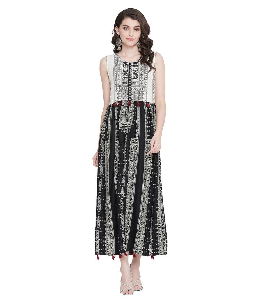 rayon long frock design