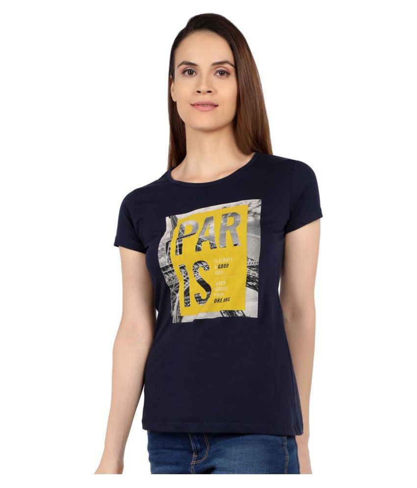 Buy Astron Cotton Navy T-Shirts Online at Best Prices in India - Snapdeal