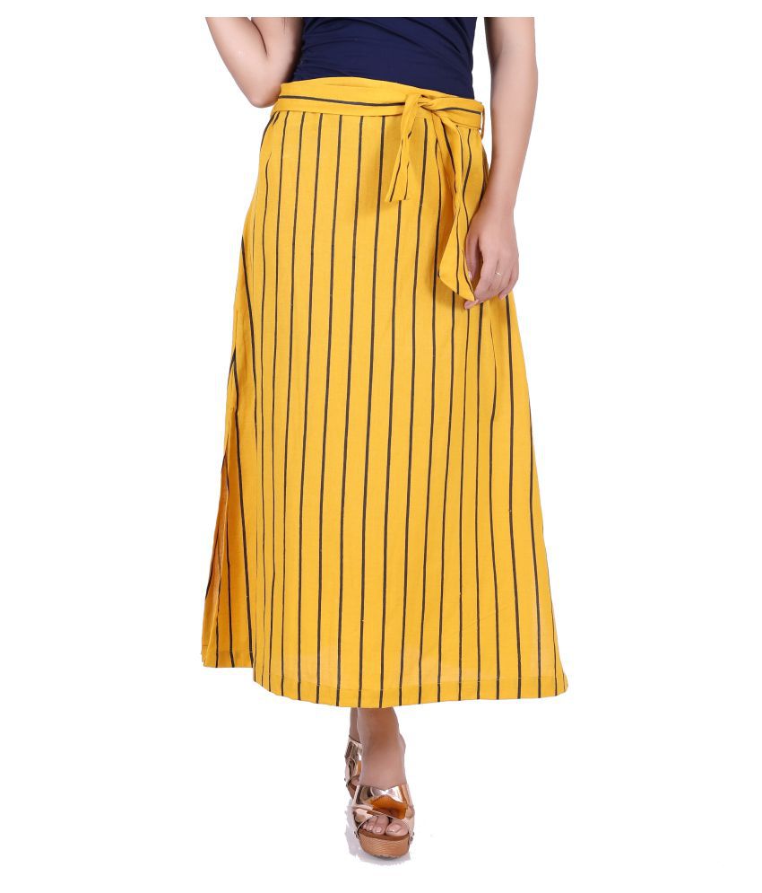 Buy ERIX Rayon A-Line Skirt - Yellow Online at Best Prices in India ...