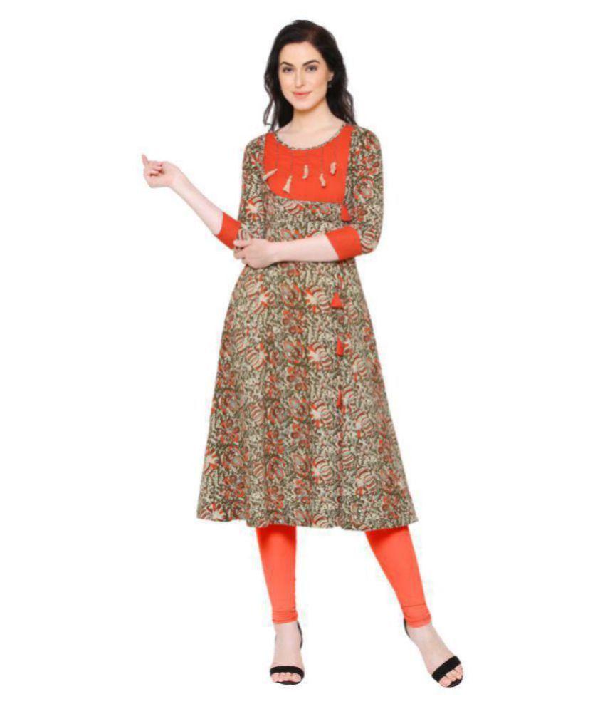     			Yash Gallery - Multicolor Cotton Women's A-line Kurti