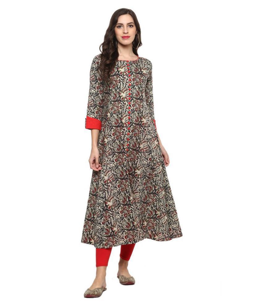     			Yash Gallery Multicolor Cotton Anarkali Kurti