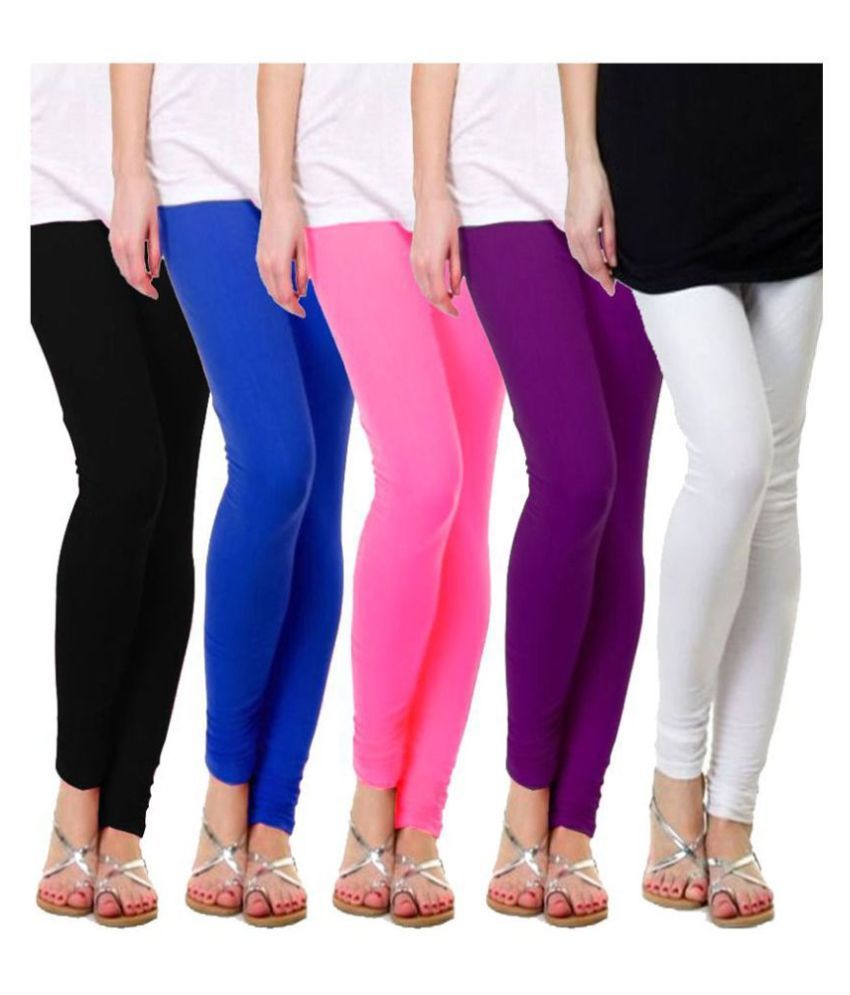     			Famaya Multicolor Leggings - Pack of 5