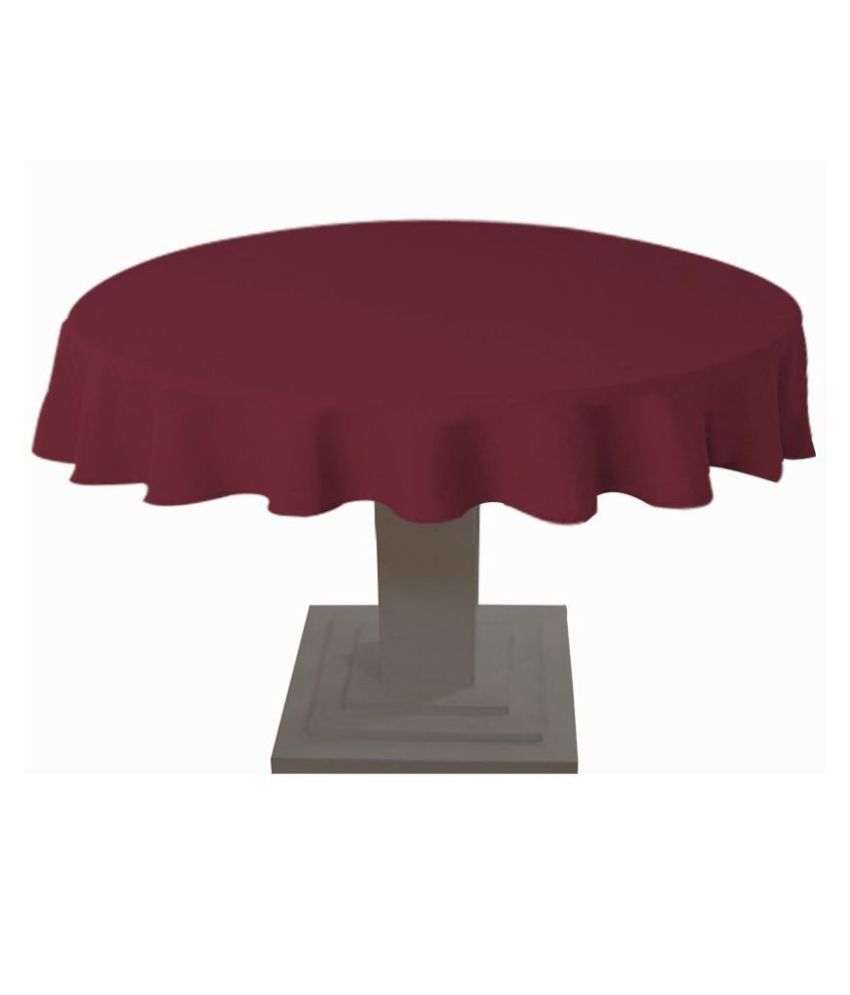     			Oasis Hometex - Maroon Cotton Table Cover (Pack of 1)