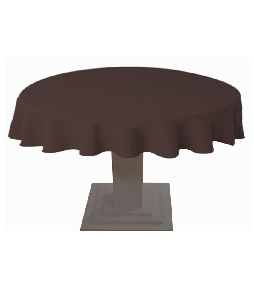     			Oasis Hometex - Brown Cotton Table Cover (Pack of 1)