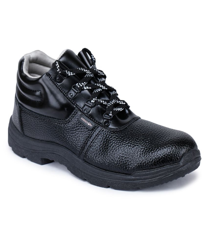 Buy Liberty Mid Ankle Black Safety Shoes Online at Low Price in India ...
