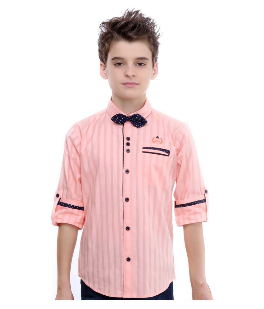     			Mash-Up Pink Cotton Shirt