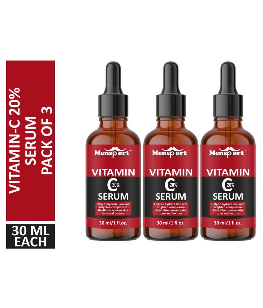 Mensport Vitamin C Skin Lightening Face Serum 30 mL Pack of 3