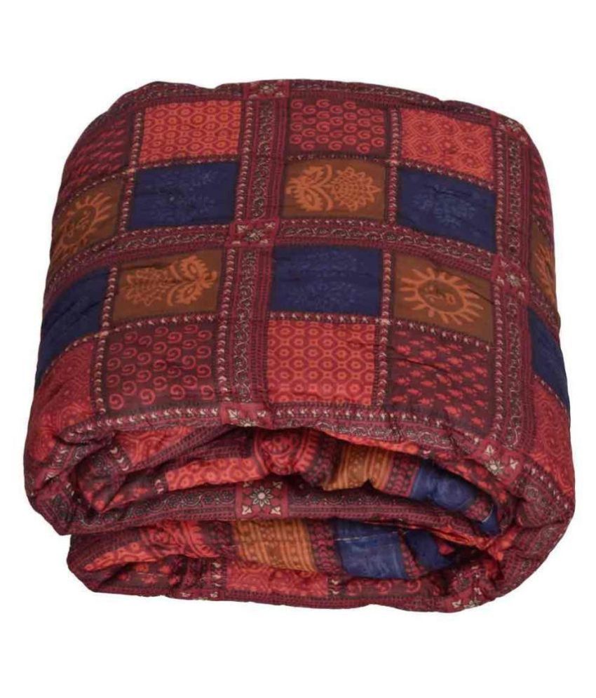 Jaipuri Razai Double Cotton Multi Printed Quilt Coordinated Buy