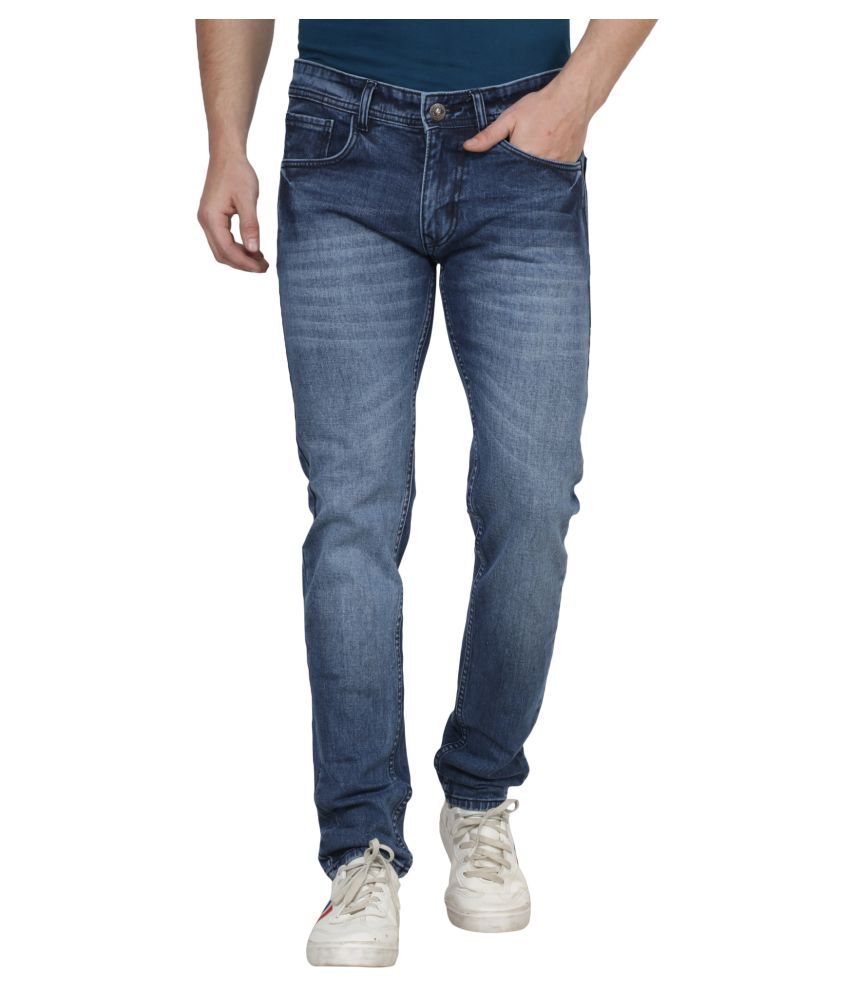     			ZAYSH Blue Regular Fit Jeans