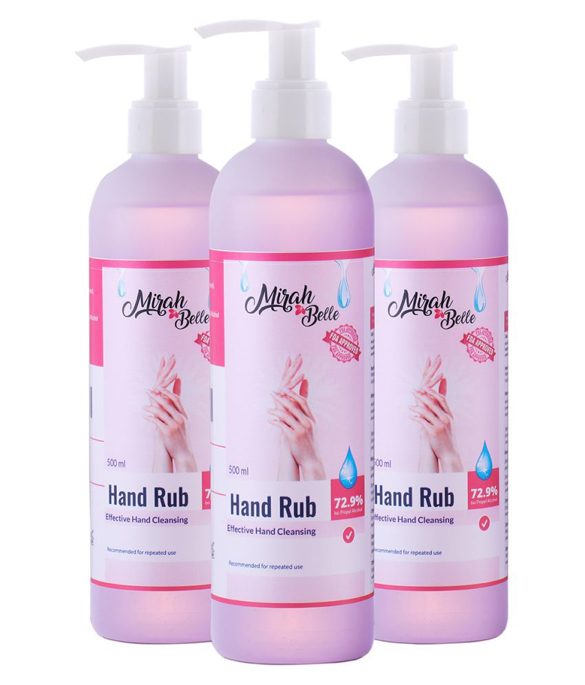     			Mirah Belle - Hand Rub Sanitizer Gel 500 mL (Pack of 3)