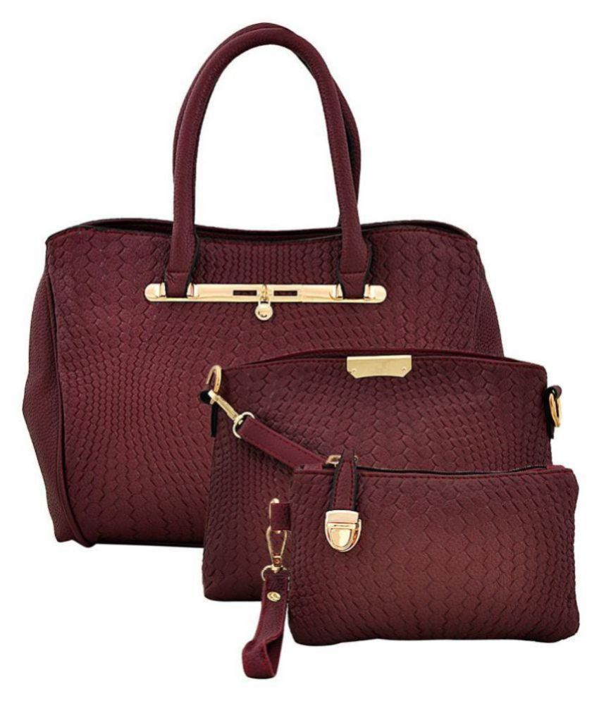 Mark & Keith Burgundy P.U. Shoulder Bag Buy Mark & Keith Burgundy P.U