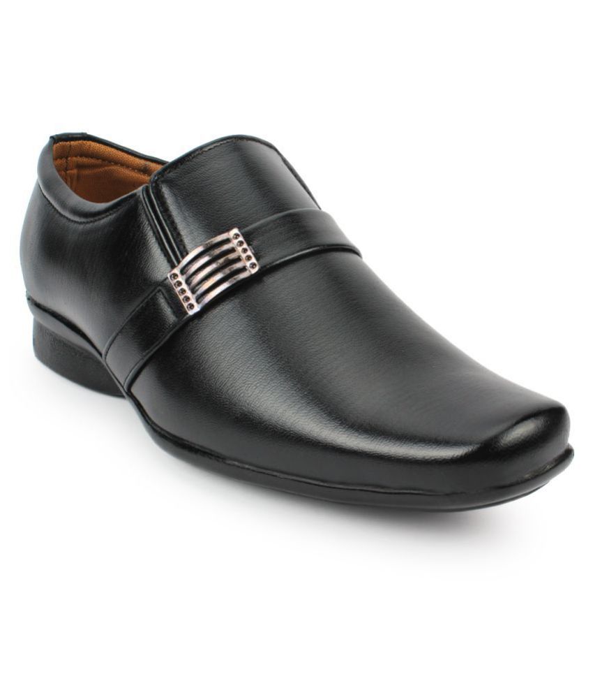     			Fashion Victim Slip On Artificial Leather Black Formal Shoes