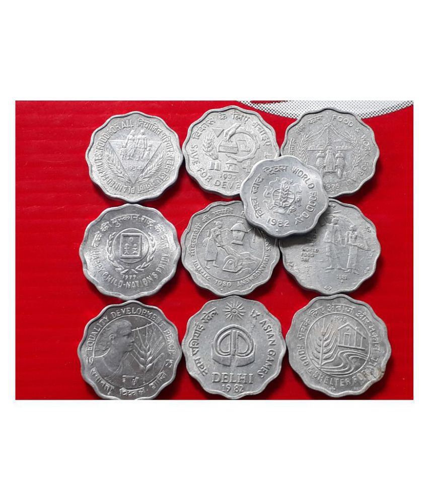 NEW * 10 COINS ALL DIFFERENT YEAR SET - 10 PAISE Paisa COMMEMORATIVE COIN -  NEW / UNC /  UNCIRCULATED CONDITION - INDIA