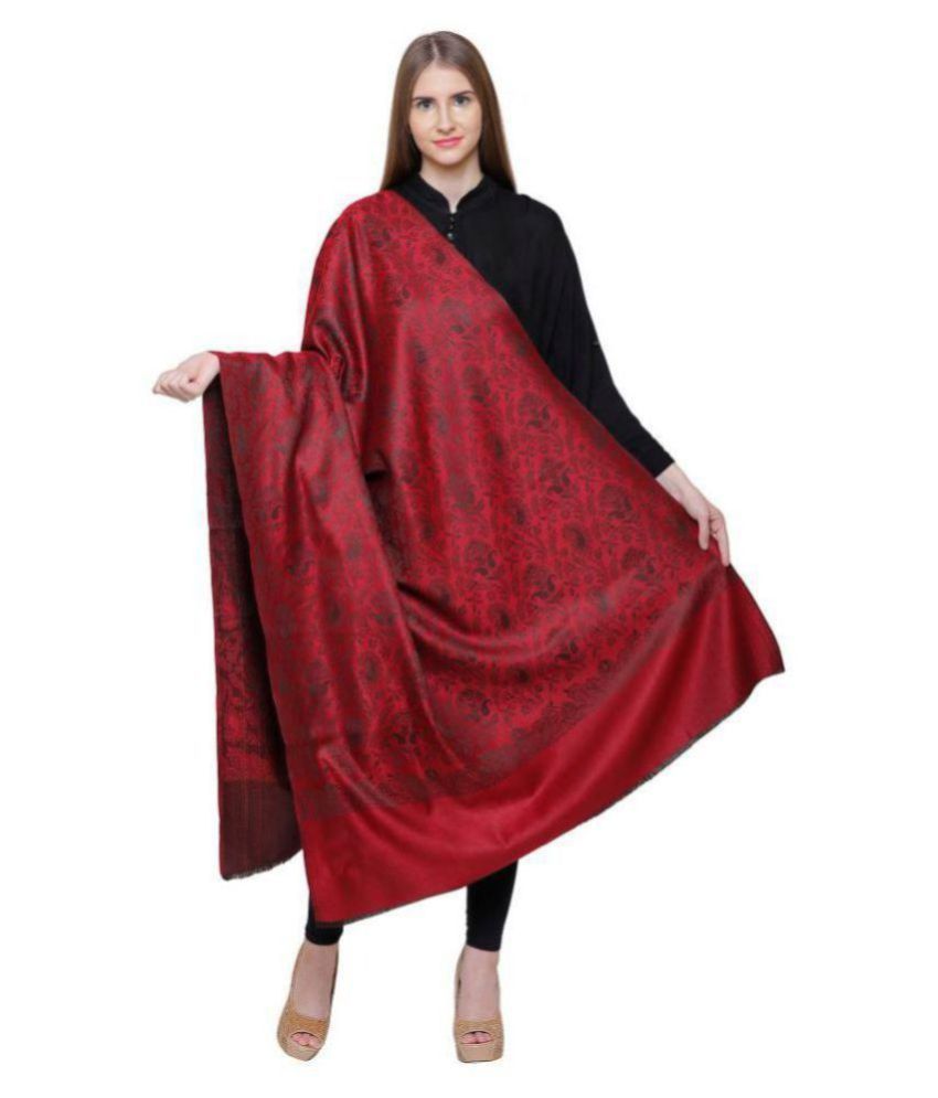 ShawleKashmir Maroon Kashmiri Shawl Price in India Buy ShawleKashmir Maroon Kashmiri Shawl