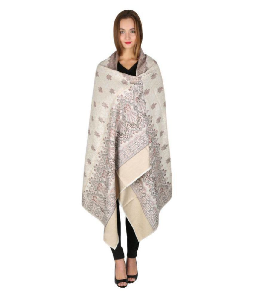 ShawleKashmir Off White Kashmiri Shawl Price in India Buy ShawleKashmir Off White Kashmiri