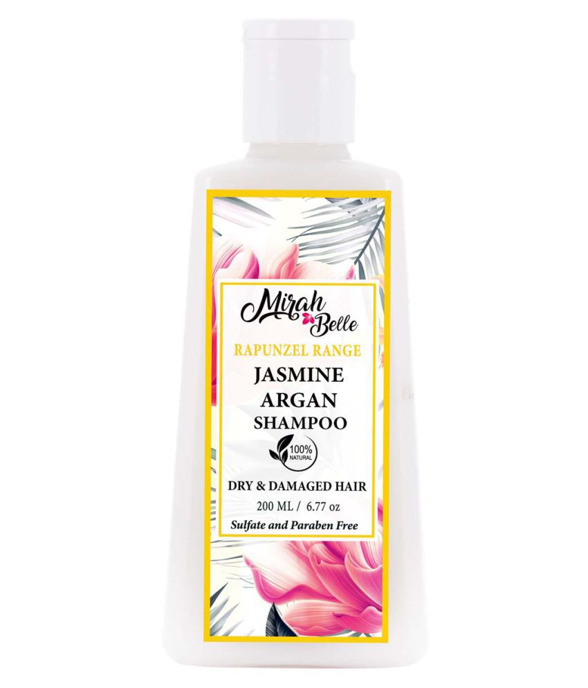 Mirah Belle Natural & Organic Jasmine Argan Dry - For Dry & Frizzy Hair - Paraben Free Shampoo 200 mL
