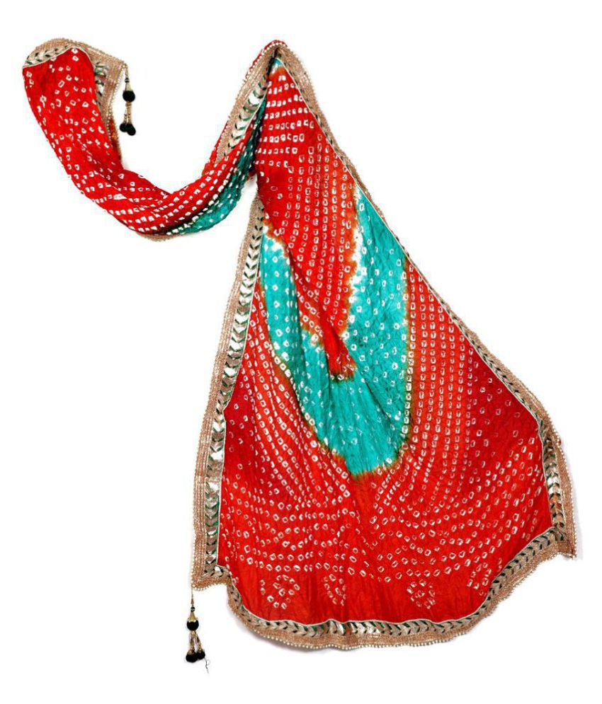     			Raj Multicoloured Art Silk Bandhej Dupatta