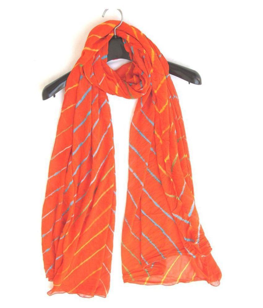     			Raj Orange Chiffon Dupatta