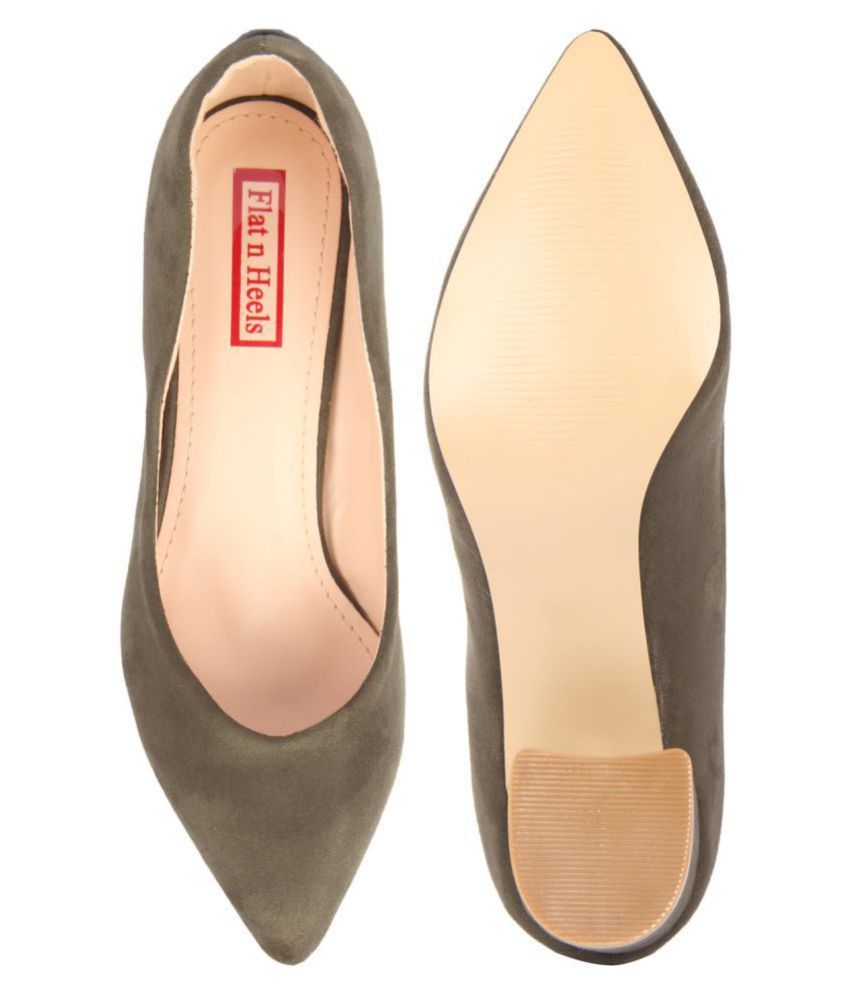 block heels green