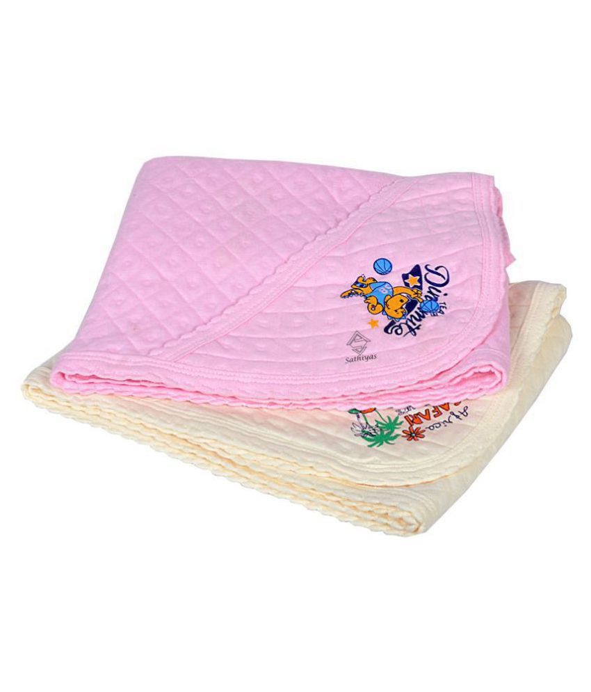     			Sathiyas Set of 2 Cotton Bath Towel Pink