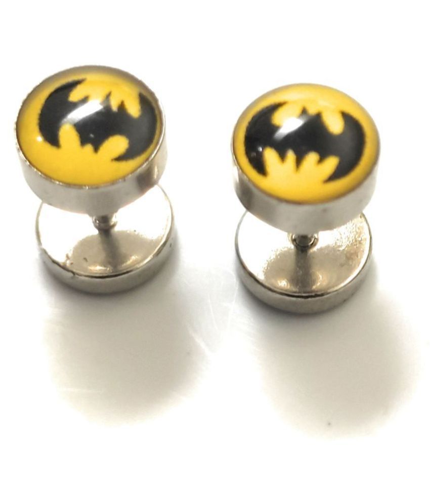 Batman Glossy Stud Earrings for Men and Women - Buy Batman Glossy Stud  Earrings for Men and Women Online at Best Prices in India on Snapdeal