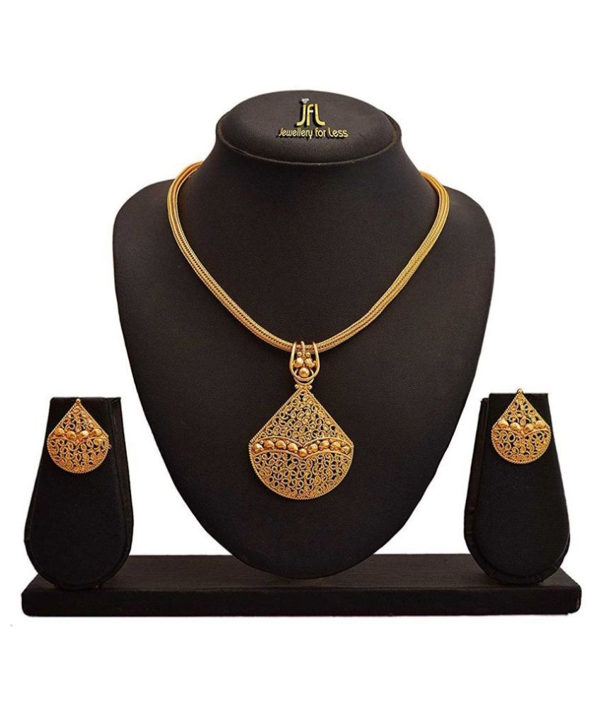 one gram gold pendant set