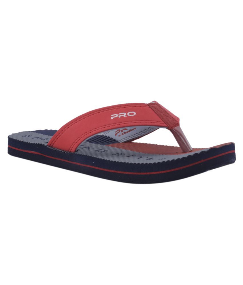 KHADIM Pro Boys Red Indoor Flip-Flop Price in India- Buy KHADIM Pro Boys  Red Indoor Flip-Flop Online at Snapdeal