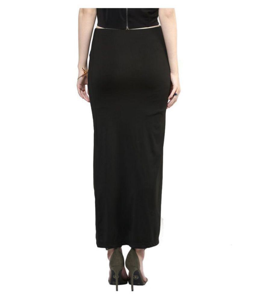 Buy Taaruush Cotton Lycra Pencil Skirt - Black Online at Best Prices in ...