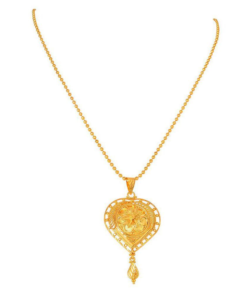     			Traditional Ethnic One Gram Gold Plated Designer Pendant for Women & Girls