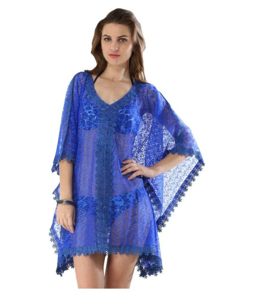 Buy Fascinating Lingerie Polyester Blue Cover ups Online at Best Prices ...