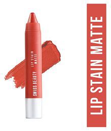 Swiss Beauty Lip Stain Matte Lipstick Lipstick (Apricot), 3.4gm