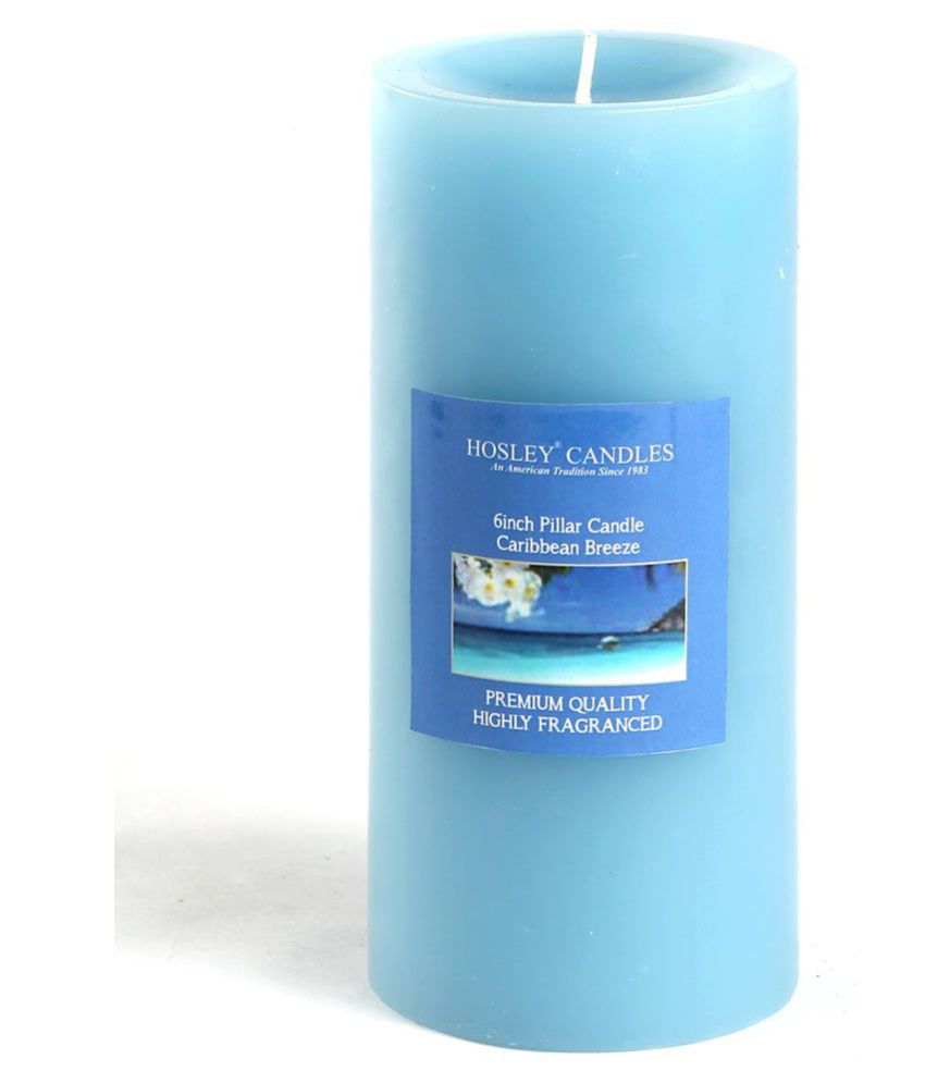 Hosley Blue Pillar Candle - Pack of 1